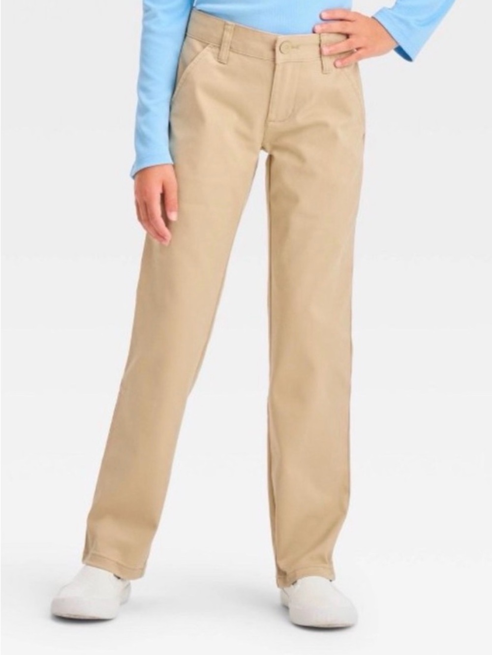 NWT Cat & Jack Girls School Uniform Straight Leg Pants